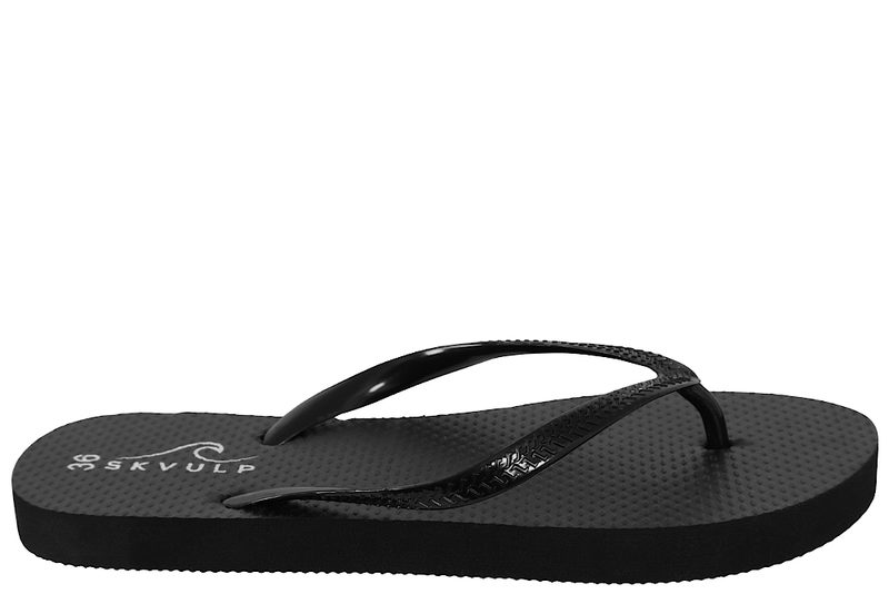 salg af SKVULP TOE-SPLIT SANDAL BLACK KLIPKLAPPER I SORT GUMMI
