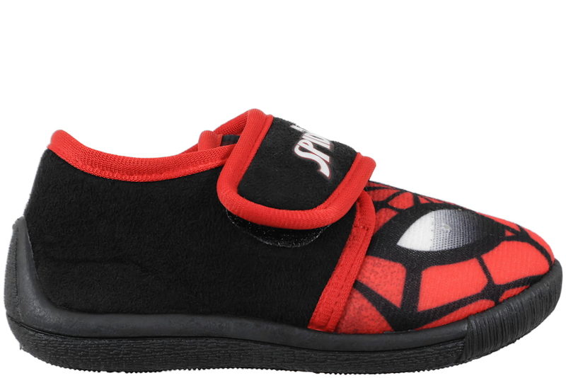 salg af SPIDERMAN HJEMMESKO I RØDT OG SORT TEKSTIL MED LYS