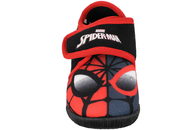 SPIDERMAN HJEMMESKO I RØDT OG SORT TEKSTIL MED LYS
