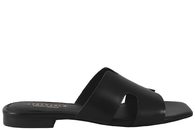 salg af STOCKHOLM DESIGN GROUP SORT SLIPPERS I GLAT SKIND