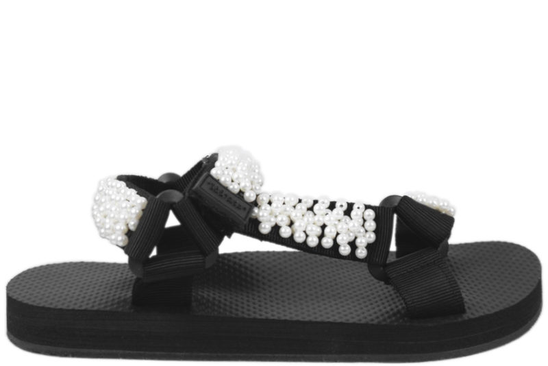 STOCKHOLM DESIGN SORT SANDAL MED PERLER Her - Salg af sandaler