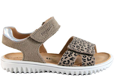 salg af SUPERFIT SPARKLE BEIGE SANDAL MED LEOPARD PRINT