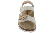 SUPERFIT SANDAL GULDFARVET PU MED BLOMST