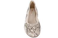 TAMARIS BEIGE SNAKE BALLERINA