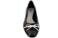 TAMARIS BLACK COMB BALLERINA I SORT GLAT SKIND