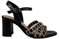 salg af TAMARIS SORT LET SANDAL PÅ HÆL I GLAT SKIND