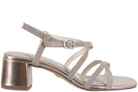 salg af TAMARIS SANDAL I ROSE GOLD TEKSTIL MED GLIMMER