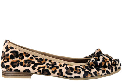 salg af TAMARIS LEOPARD BALLERINA I RUSKIND