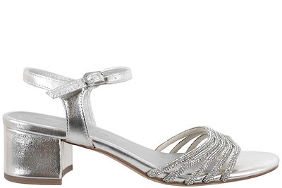 salg af TAMARIS SANDAL PÅ HÆL I PLATINUM PU