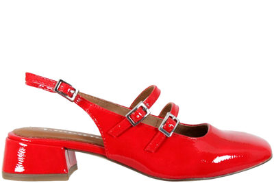salg af TAMARIS SLINGBACK I RØDT PU LAK