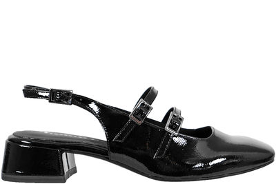 salg af TAMARIS SLINGBACK I SORT PU LAK