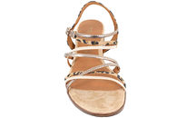 TAMARIS SANDAL I BEIGE TEKSTIL MED LEOPARDPRINT