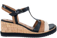 salg af TAMARIS SANDAL I MULTIFARVET SKIND PÅ KILEHÆL