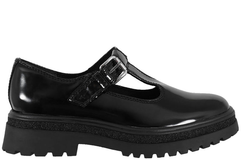 salg af TAMARIS LOAFERS I SORT PU MED LAK LOOK