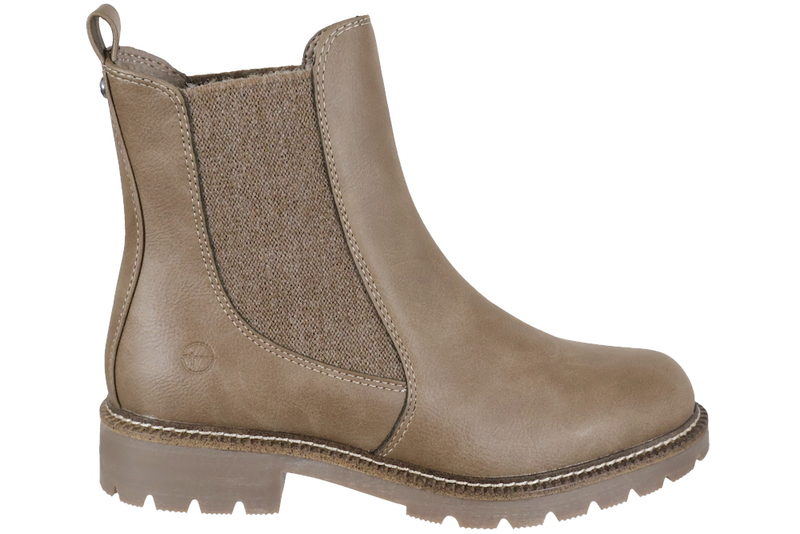 salg af TAMARIS ANKELSTØVLE I TAUPE PU