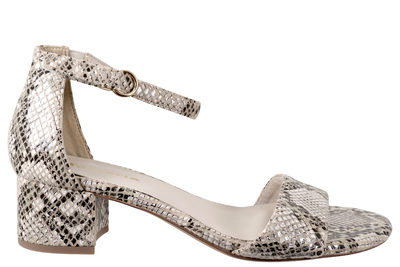 salg af TAMARIS SANDAL PÅ HÆL MED SLANGESKINDS PRÆGNING