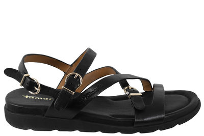 salg af TAMARIS SANDAL I SORT GLAT SKIND