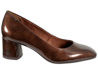 salg af TAMARIS PUMPS I BRUNT PU MED LAK LOOK