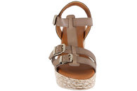 TIM OG SIMONSEN OLGA LINO SANDAL I LYSEBRUNT SKIND