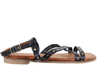 salg af TIM OG SIMONSEN LIZETTE PLATINO SANDAL I SORT SKIND