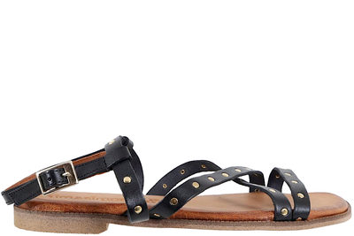salg af TIM OG SIMONSEN LIZETTE PLATINO SANDAL I SORT SKIND