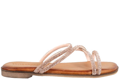 salg af TIM OG SIMONSEN LIFA ROSEGOLD SLENTERS I TEKSTIL