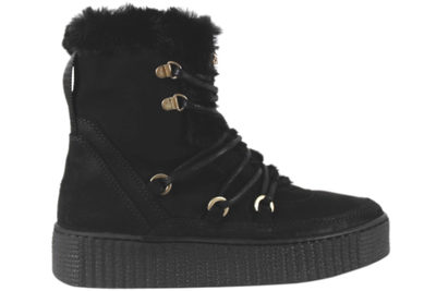 salg af TOMMY HILFIGER LINED LACE UP BOOTIE BLACK