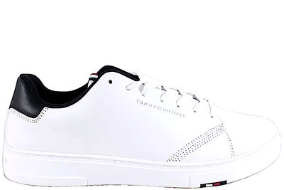 salg af TOMMY HILFIGER ELEVATED RBW CUPSOLE LEATHER - HVID