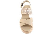 TOMMY HILFIGER SEASONAL WEBBING SANDAL I BEIGE TEKSTIL