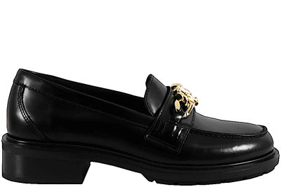 salg af TOMMY HILFIGER CHAIN LOAFERS I SORT GLAT SKIND