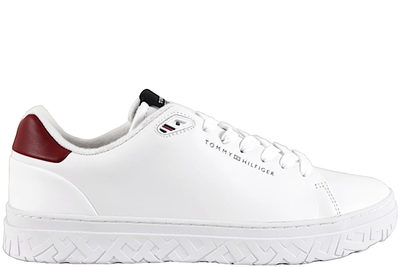 salg af TOMMY HILFIGER COURT THICK CUPSOLE LEATHER WHITE