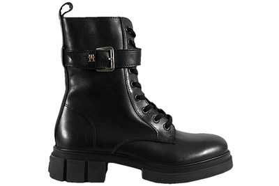 salg af TOMMY HILFIGER COOL FEMININE BIKERBOOT BLACK STØVLE