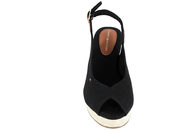TOMMY HILFIGER - FLAG MID WEDGE ESPAD SLINGBACK BLACK