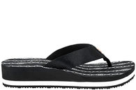 salg af TOMMY HILFIGER - IM TH CHAINPRINT MIDWEDGE SANDAL BLACK