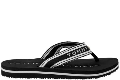 salg af TOMMY HILFIGER - TH WEBBING SUMMER SANDAL BLACK