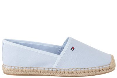 salg af TOMMY HILFIGER LÆRREDS ESPADRILLOS LYSEBLÅ