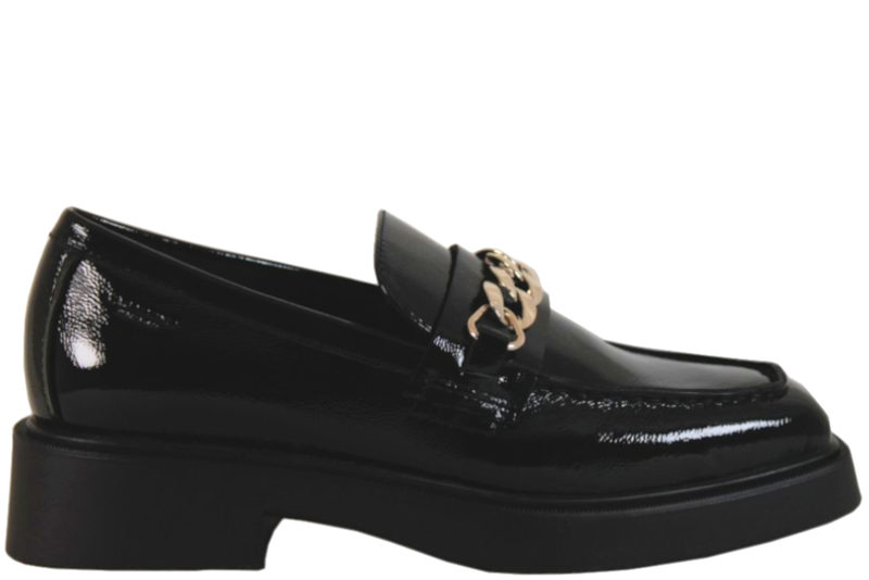Køb VAGABOND JILLIAN SORT LOAFERS I SKIND LAK-LOOK Her - Salg af Loafers til kvinder