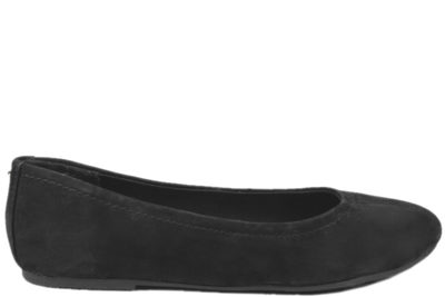 salg af WING STEPS SORT NUBUCK BALLERINA