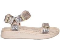 salg af WODEN LINE SANDAL I BEIGE TEKSTIL MED GLIMMER