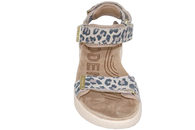 WODEN LINE LEOPARD SANDAL I BEIGE TEKSTIL