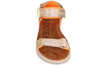 WODEN LINE NEON ORANGE SANDAL I BEIGE TEKSTIL