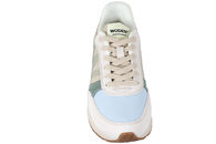 WODEN - RONJA SKO I BEIGE TEKSTIL OG RUSKIND