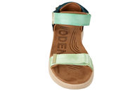 WODEN LINE SANDAL I GRØNT TEKSTIL