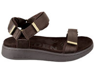 salg af WODEN LINE CHOCOLATE SANDAL I BRUNT TEKSTIL