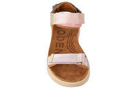 WODEN LINE BLUSH MULTI SANDAL I LYSERØDT TEKSTIL