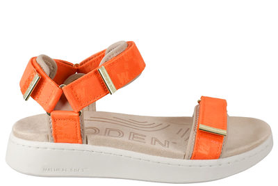 salg af WODEN LINE WOVEN TIGER SANDAL I NEON ORANGE TEKSTIL