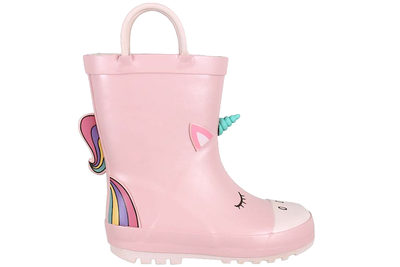 salg af ZIGZAG UNICORN PINK RAINBOOT GUMMISTØVLE MED ENHJØRNING