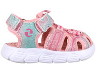 salg af ZIGZAG SANDAL I LYSERØDT GLIMMER PU