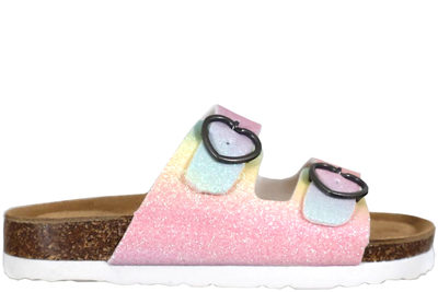salg af ZIGZAG MESSINA SLIPPERS I REGNBUEFARVET PU MED GLIMMER