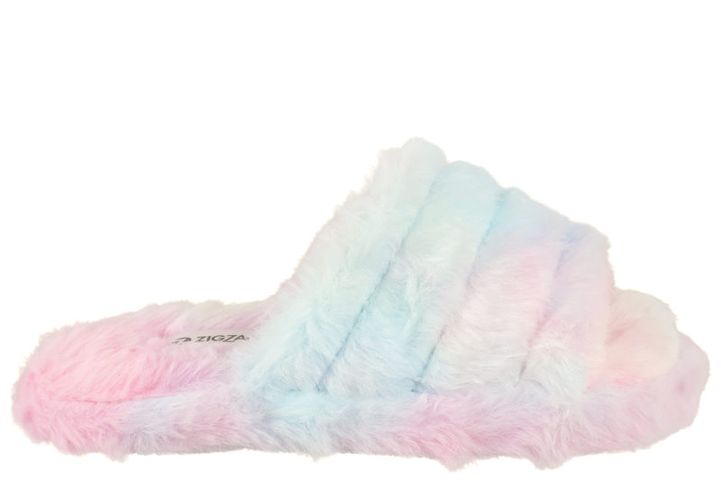 salg af ZIGZAG FALDY KIDS PLUSH SLIPPER RAINBOW